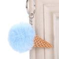 Fur Ball Ice Cream Cone Keychain