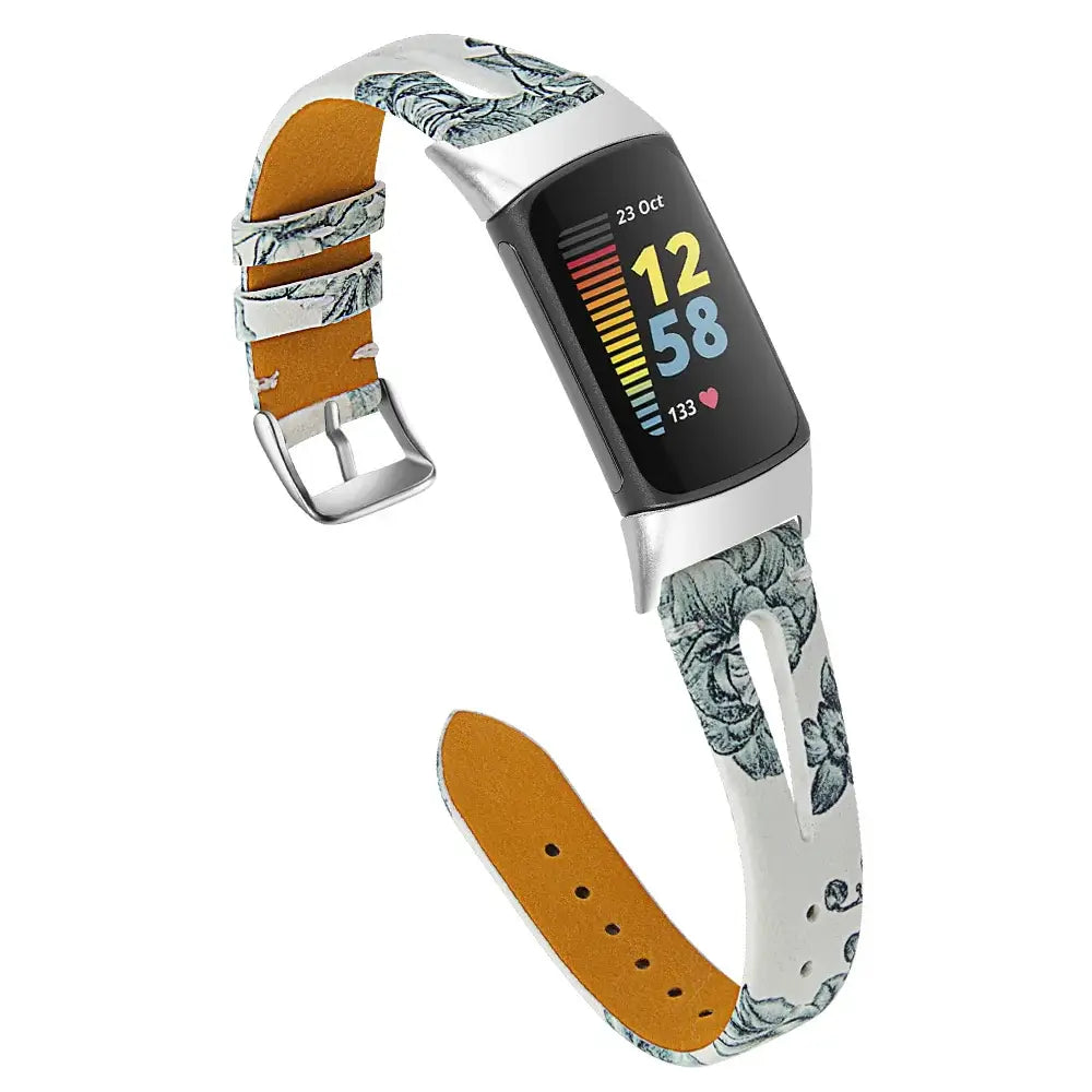 Fitbit Charge 5 6 Leather Band - Stylish Durable Accessory