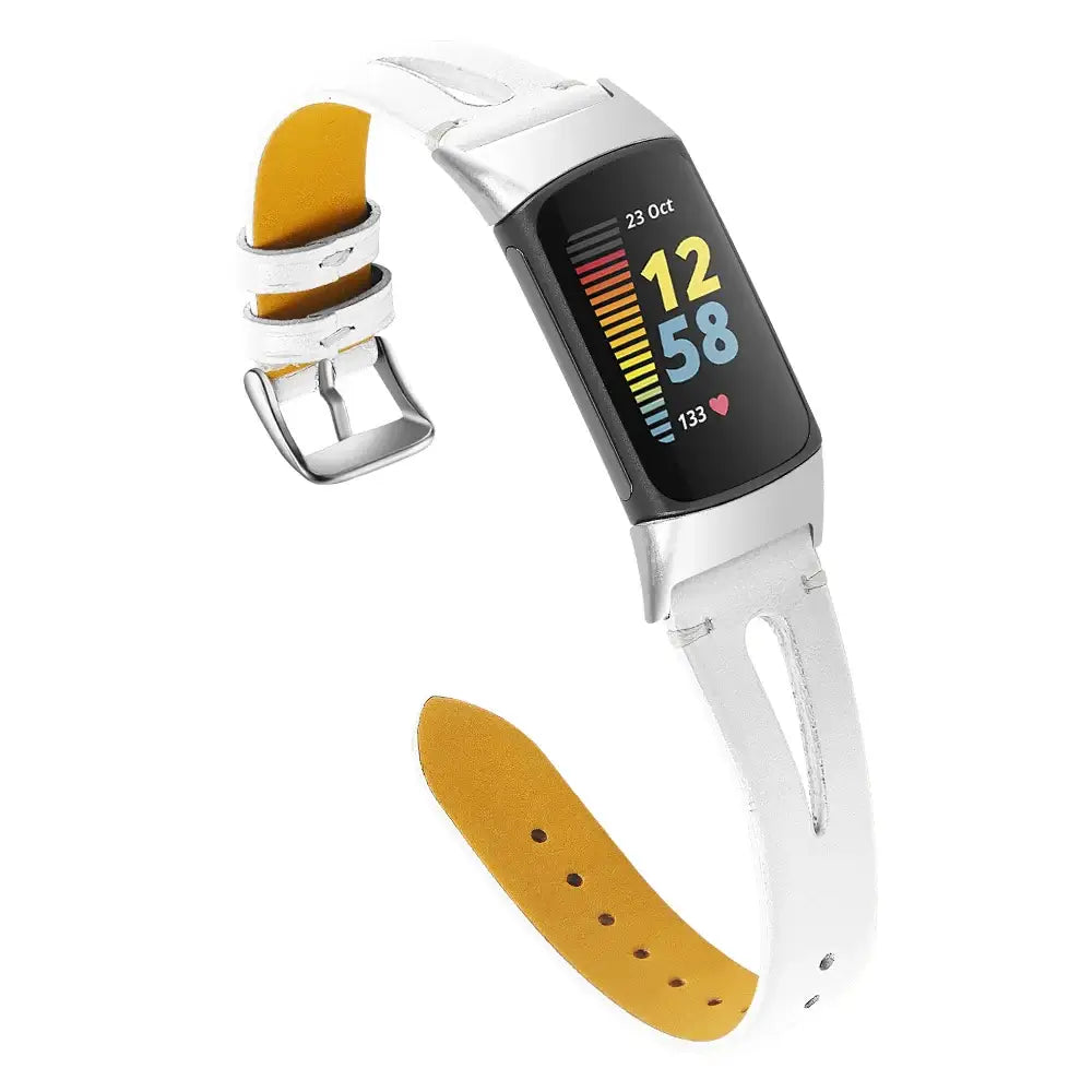 Fitbit Charge 5 6 Leather Band - Stylish Durable Accessory