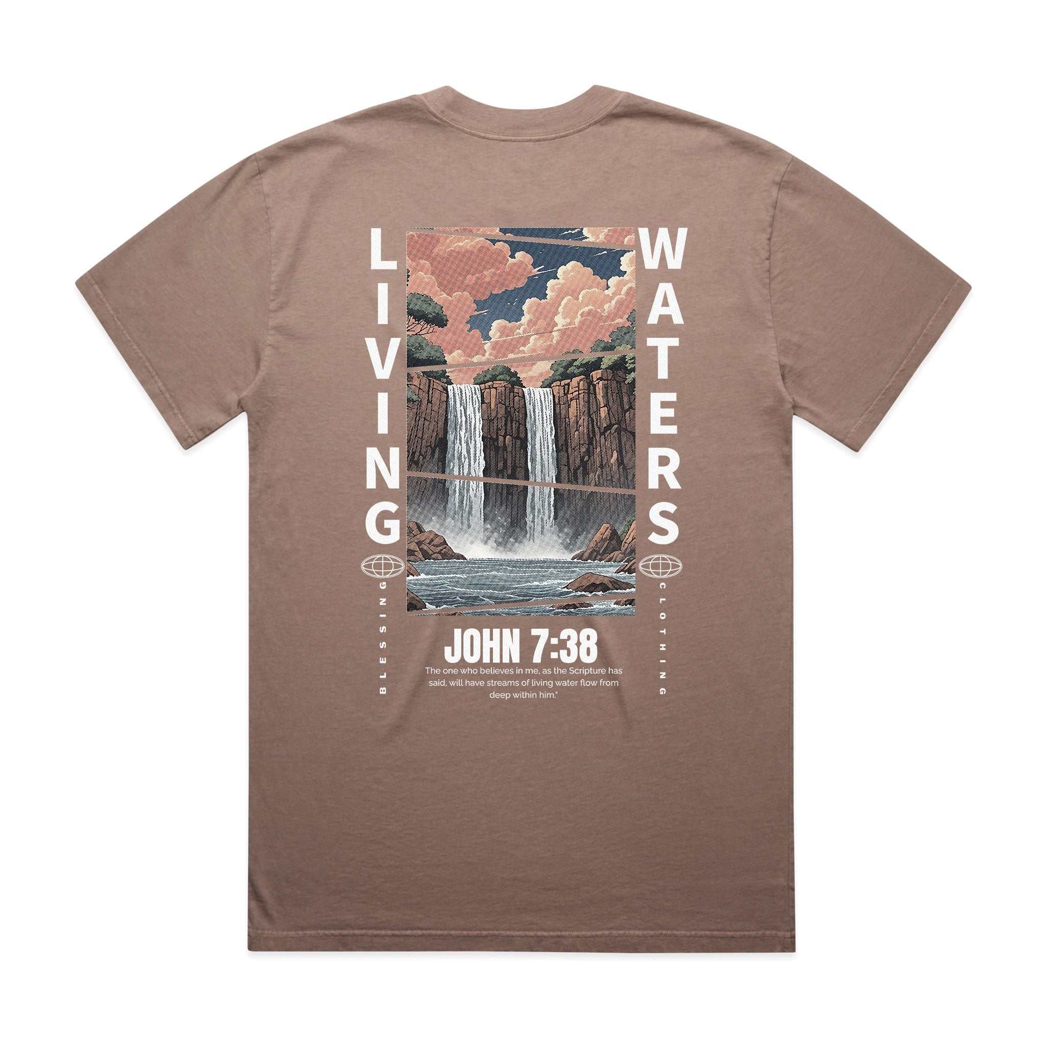 Men's Heavy Faded Tee Oversized Living Waters