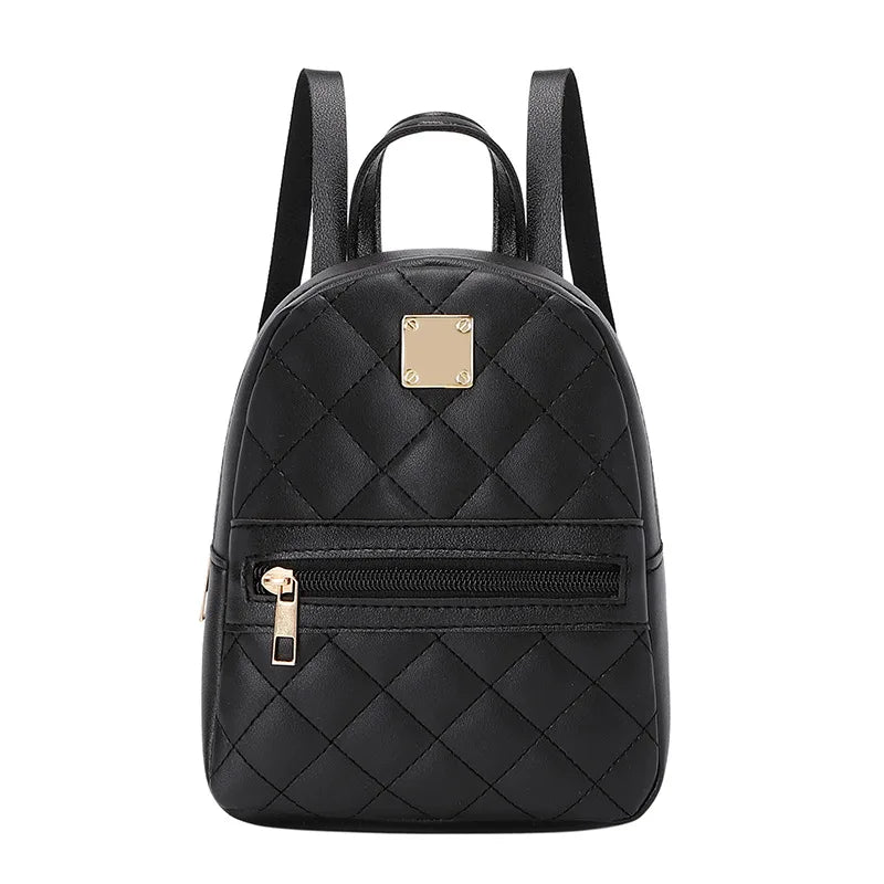Diamond Stitch Embroidered Backpack