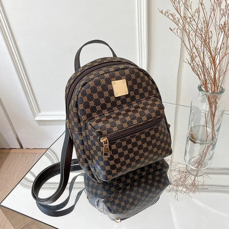 Classic Women Backpack School Bags Female Daily Shopping Girl Backpacks