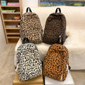 Corduroy Leopard Backpack