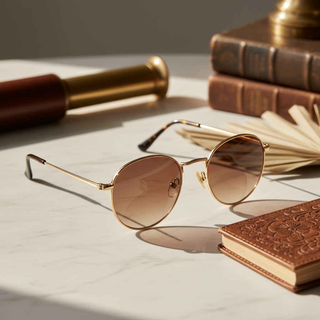 Retro Round Sunglasses - Vintage Summer Style