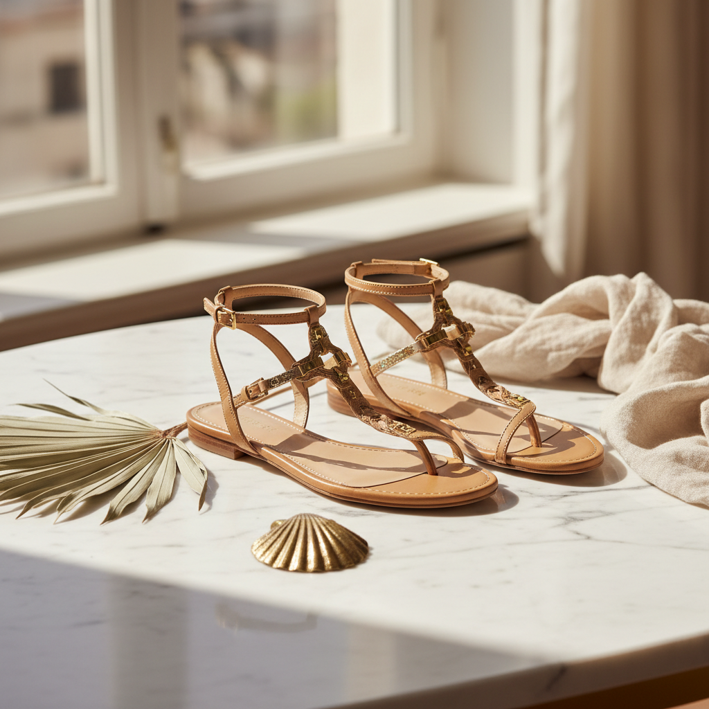 Strappy Flat Sandals